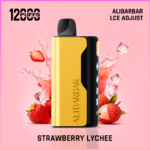 ALIBARBAR Ice Adjust 12000 Puffs Strawberry Lychee