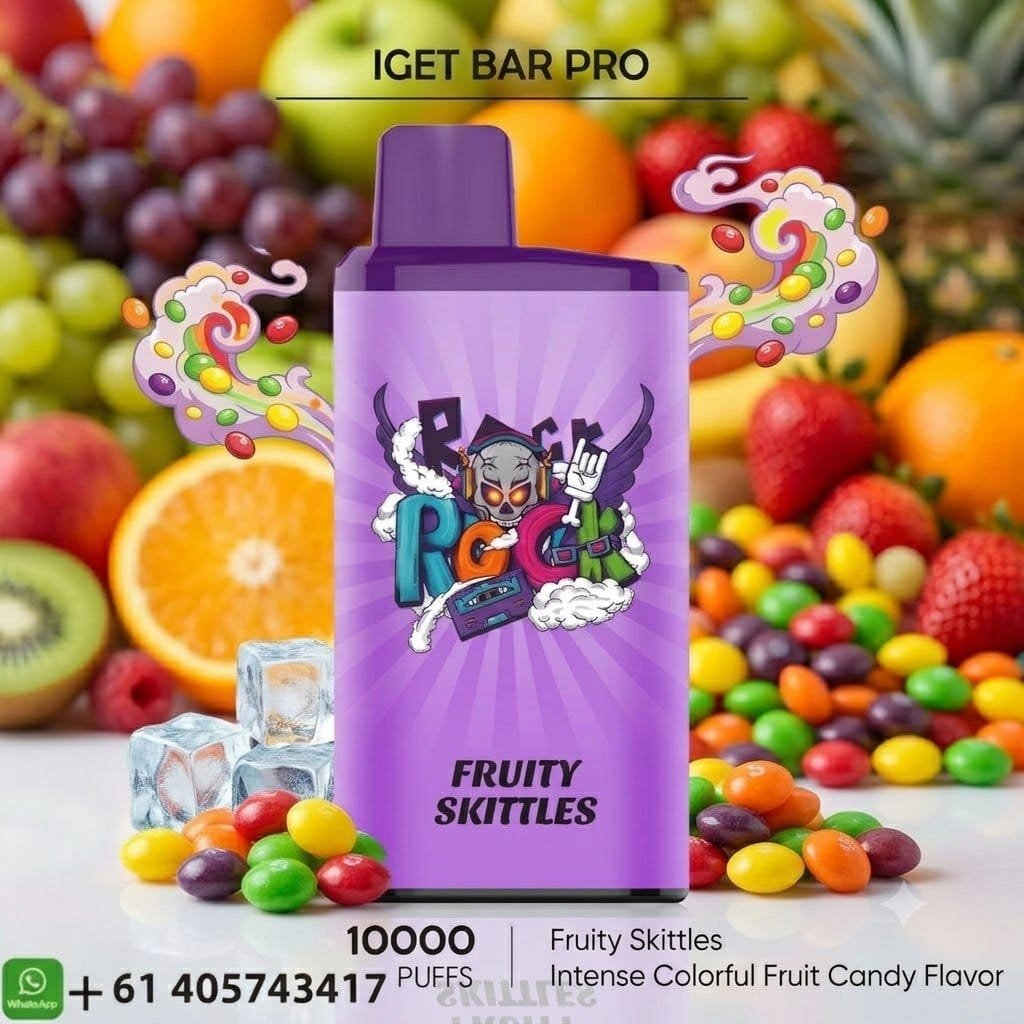 2eb6d68f-2b19-4775-86d5-c3453eb8f198.jpg IGET Bar Pro Fruity Skittles 10000 Puffs Features - Image 1