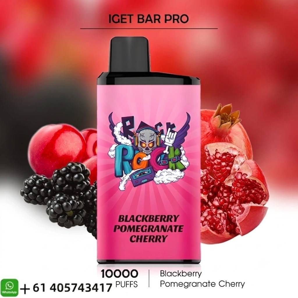 photo_2026-07-13_11-54-08.jpg IGET Bar Pro Blackberry Pomegranate Cherry 10000 Puffs - Image 1