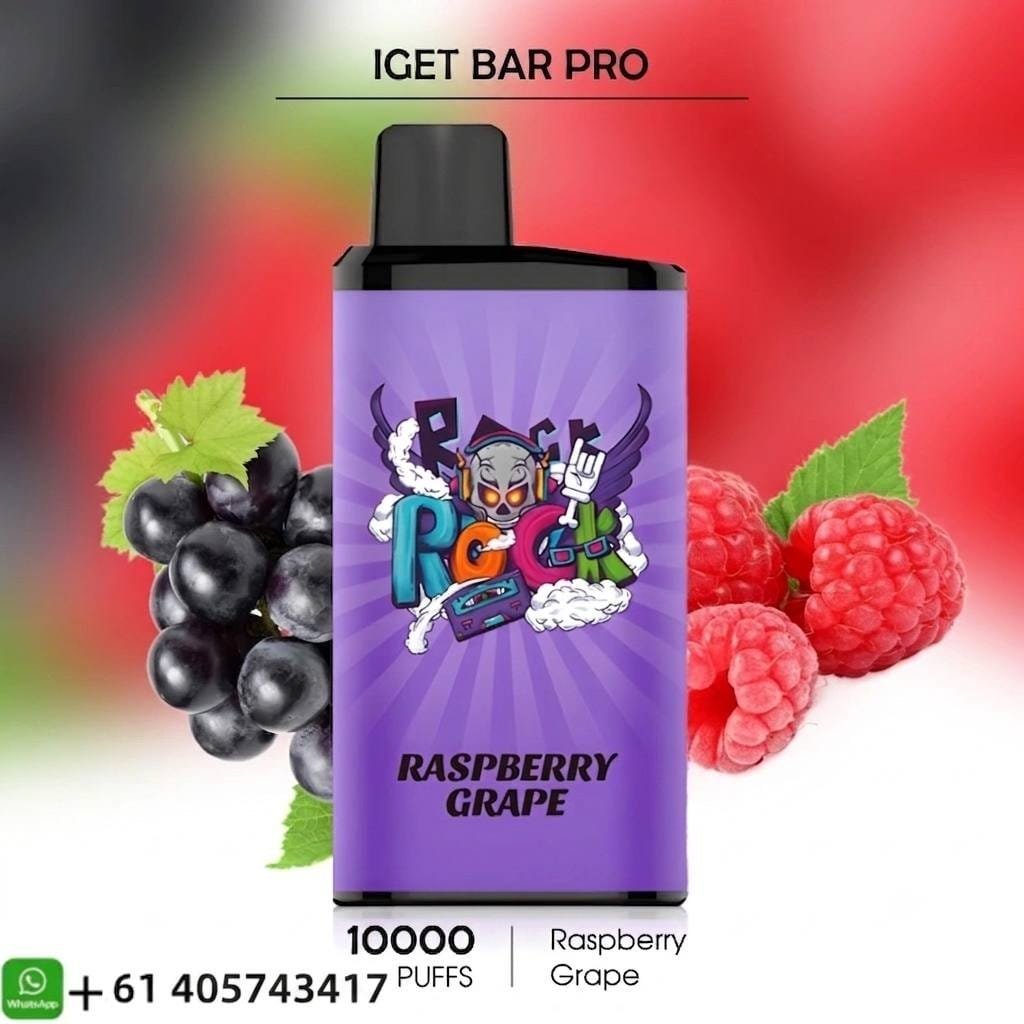 photo_2026-07-13_11-54-23.jpg IGET Bar Pro Raspberry Grape 10000 Puffs - Image 1